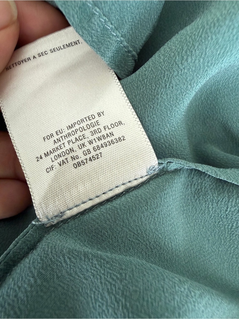 Anthropologie Maeve Silk Rosalyn Button Down Tunic Top Sage Green Oversized S - Picture 10 of 11